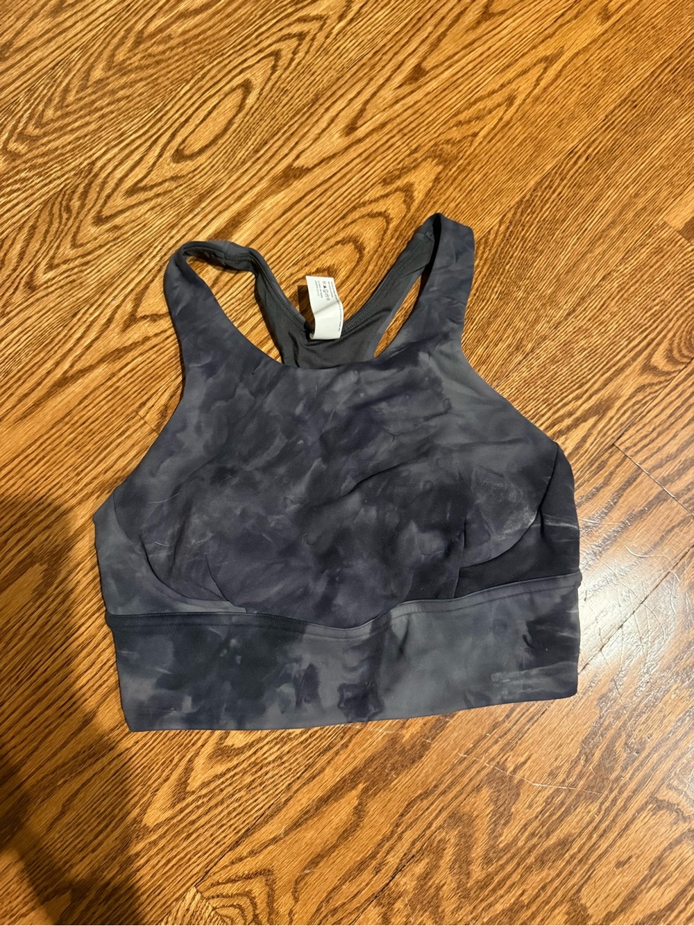 lululemon athletica High-Neck Sports Bra - Charcoal Tie-Dye